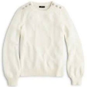 NWT J. Crew Sweater Rhinestone Shoulders